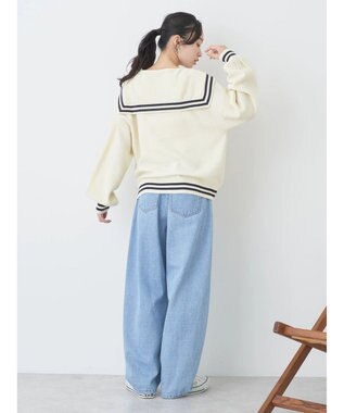 earth music&ecology セーラーニットカーディガン Ivory