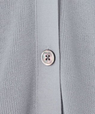 J.PRESS LADIES L 【洗える】COTTON MODAL Vネック カーディガン ダルブルー系