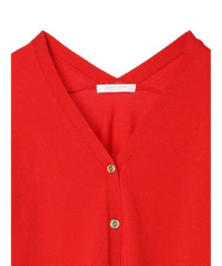 Green Parks ゴールド釦ニットカーディガン Red