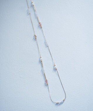 YECCA VECCA ガラスMIXロングネックレス