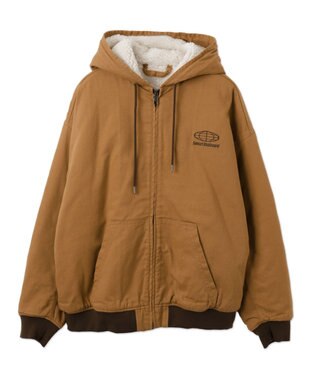 WEGO 【ユニセックス着用ITEM】ワーカーズボアフードブルゾン ブラウン