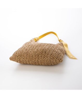 UNBILLION カシュカシュ cachecache / 下がりグログラン柄編みトートバッグ マスタード