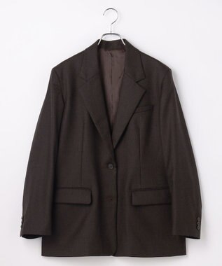 #Newans 【高山都さんコラボ】オーバーサイズテーラードジャケット ブラウンチェック