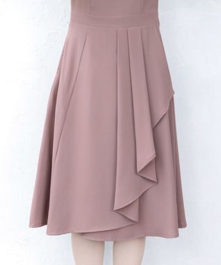 Tiaclasse L 【洗える】大人の洗練ドレープワンピース ピンク