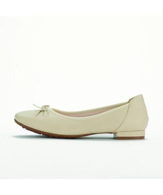 AcureZ オトナのリボンバレエ「母趾にやさしい美パンプス」 アイボリー