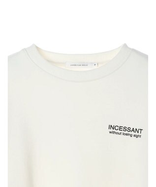 AMERICAN HOLIC デザインスリーブロゴスウェット Off White