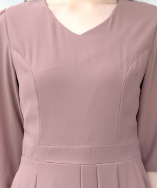 Tiaclasse L 【洗える】大人の洗練ドレープワンピース ピンク