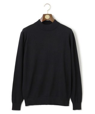 J.PRESS MEN 動きやすさにこだわった立体設計【洗える】コットンカシミヤモックネック ニット ブラック系
