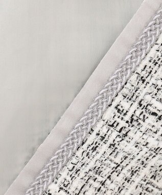 J.PRESS LADIES 【セットアップ対応】ファンシーツイード ノーカラー ジャケット ホワイト系