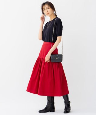 23区 【アンサンブル対応】サステナブルウール 半袖 ニット ダークネイビー