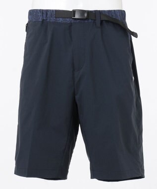 JOSEPH ABBOUD MOUNTAIN スラブシャンブレーストレッチ ショートパンツ ネイビー系