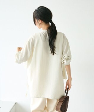 CRAFT STANDARD BOUTIQUE レーヨントロミサイドリボンチュニック Ivory