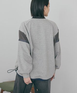 AMERICAN HOLIC 異素材ドロスト配色プルオーバー Gray Mixture