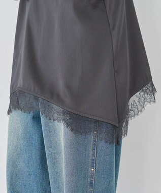 earth music&ecology 【予約】ランジェリーライクレースキャミ ブラック