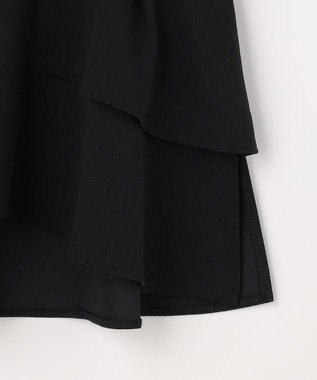 組曲 L 【先行予約・WEB限定】ジョーゼットジャージー ティアード ブラウス ブラック系