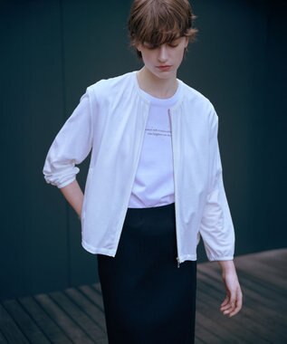 J.PRESS LADIES 【洗える】ロゴTEE カットソー ホワイト系