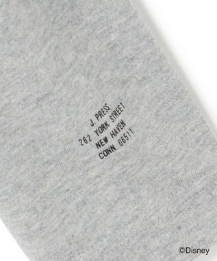 J.PRESS MEN 【DISNEY COLLECTION】【UNISEX】ワンポイントロングスリーブ Tシャツ / ミッキーマウス ライトグレー系