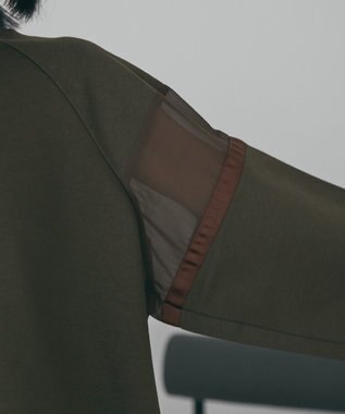 AMERICAN HOLIC 異素材ドロスト配色プルオーバー Khaki