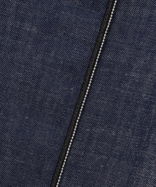 ICB 【洗える】 コットンリアクティブデニム ワイドストレートパンツ インディゴ系