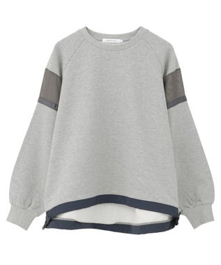 AMERICAN HOLIC 異素材ドロスト配色プルオーバー Gray Mixture