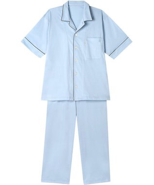 ワコール／睡眠科学 パジャマ 5分袖 半袖 8分丈 綿100%(本体) 天竺素材 メンズ YGT151 睡眠科学／ワコール