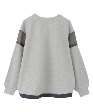 AMERICAN HOLIC 異素材ドロスト配色プルオーバー Gray Mixture