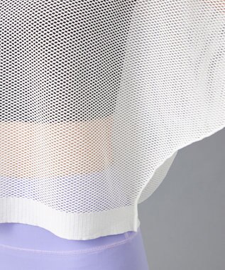 Chacott 【ノーソーイングニット】7分袖メッシュニットTシャツ ホワイト