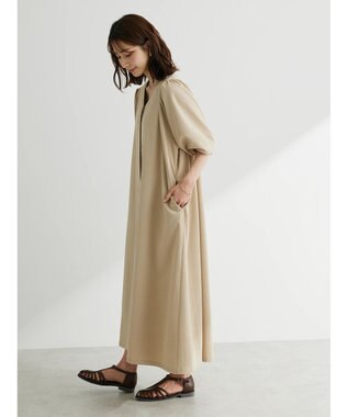 Green Parks ■ＥＳＣＡＲ　ランタンスリーブシャツワンピース Beige