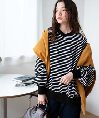 WEGO U.S. POLO ASSN.　だぼそでワンポイントスウェット ブラックボーダー