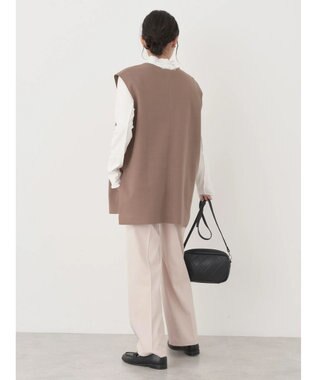 earth music&ecology ＳＥＴ２点圧縮風ポンチベスト＋リブタートル Mocha