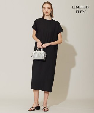 ICB L 【WEB限定・接触冷感・UVケア・速乾・洗える】FluidBackSatin ワンピース ブラック系