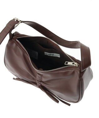 earth music&ecology リボンドロストハンドバッグ Brown