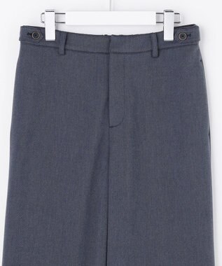 J.PRESS LADIES S 2way thermo サキソニー ストレート パンツ ネイビーシャンブレー系