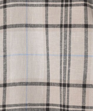 ICB 【洗える】コットンカポックチェック シャツ アイボリー系チェック柄