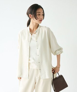CRAFT STANDARD BOUTIQUE レーヨントロミサイドリボンチュニック Ivory