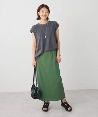 CRAFT STANDARD BOUTIQUE レイヤード風ピグメントカットチュニック Charcoal Gray