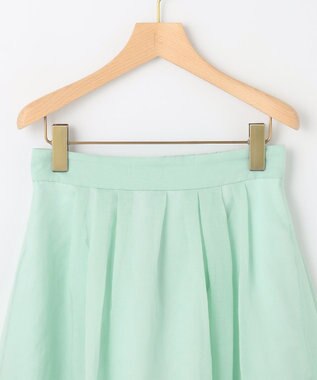 組曲 S 【WEB限定】シアーボイルタックフレア スカート スモーキーグリーン系