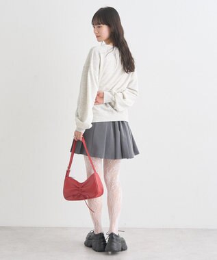 earth music&ecology リボンドロストハンドバッグ Red