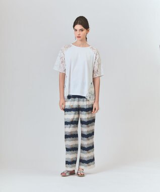 GRACE CONTINENTAL バックレース天竺トップ ホワイト