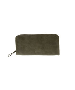 genten ゴートベーシック ラウンド長財布 カーキ