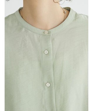 CRAFT STANDARD BOUTIQUE レーヨントロミ羽織りシャツ Light Green