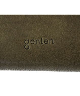 genten ゴートベーシック ラウンド長財布 カーキ
