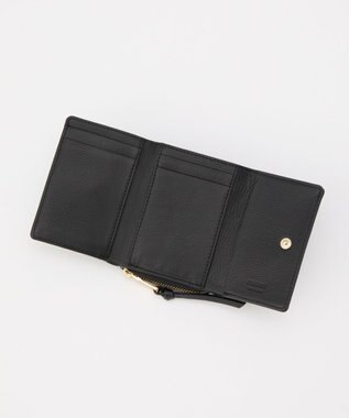 russet 【2025AW新作】エンボスモノグラム三つ折りウォレット(SO-433) Black