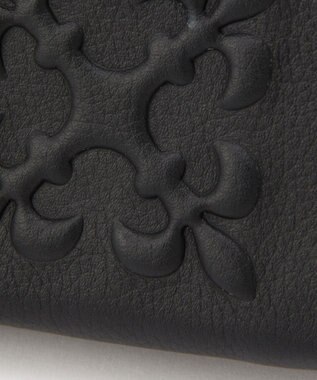 russet 【2025AW新作】エンボスモノグラム三つ折りウォレット(SO-433) Black