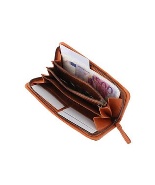 genten ゴートベーシック ラウンド長財布 カーキ