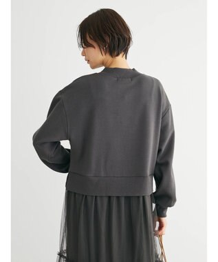 Green Parks ・ＳＵＧＡＲ　ＳＰＯＯＮ　チュールドッキングワンピース Charcoal Gray