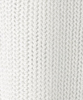 UNFILO L メッシュ クロップドニット シルバーラメ