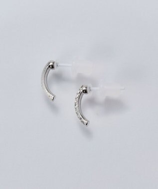 Phoebe 【金属アレルギー対応】テクスチャードスパークビジューピアス/ニッケルフリー シルバー シルバー