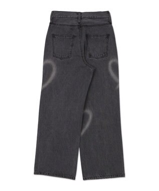 WEGO スプレーペイントストレートデニムパンツ ブラックその他