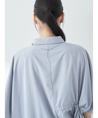 earth music&ecology アシメギャザーシャツ Sax